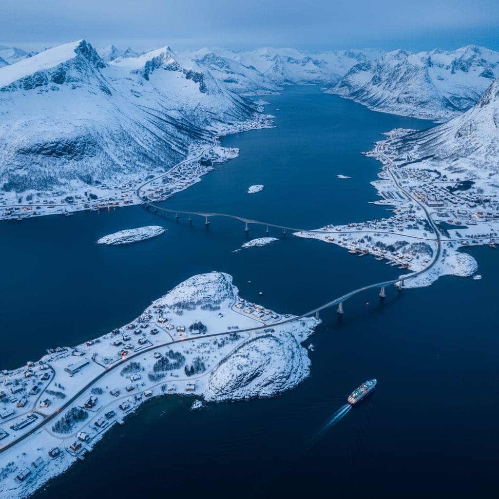 Arctic landscape for trip planning